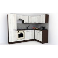 Bucatarie de Colt GENA NEW 1 DR. 140-250, Cu Corp de Cuptor, Wenge / Decor K010